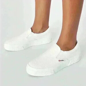 Superga 2740 Platform Slip-on Sneakers White Size 7.5